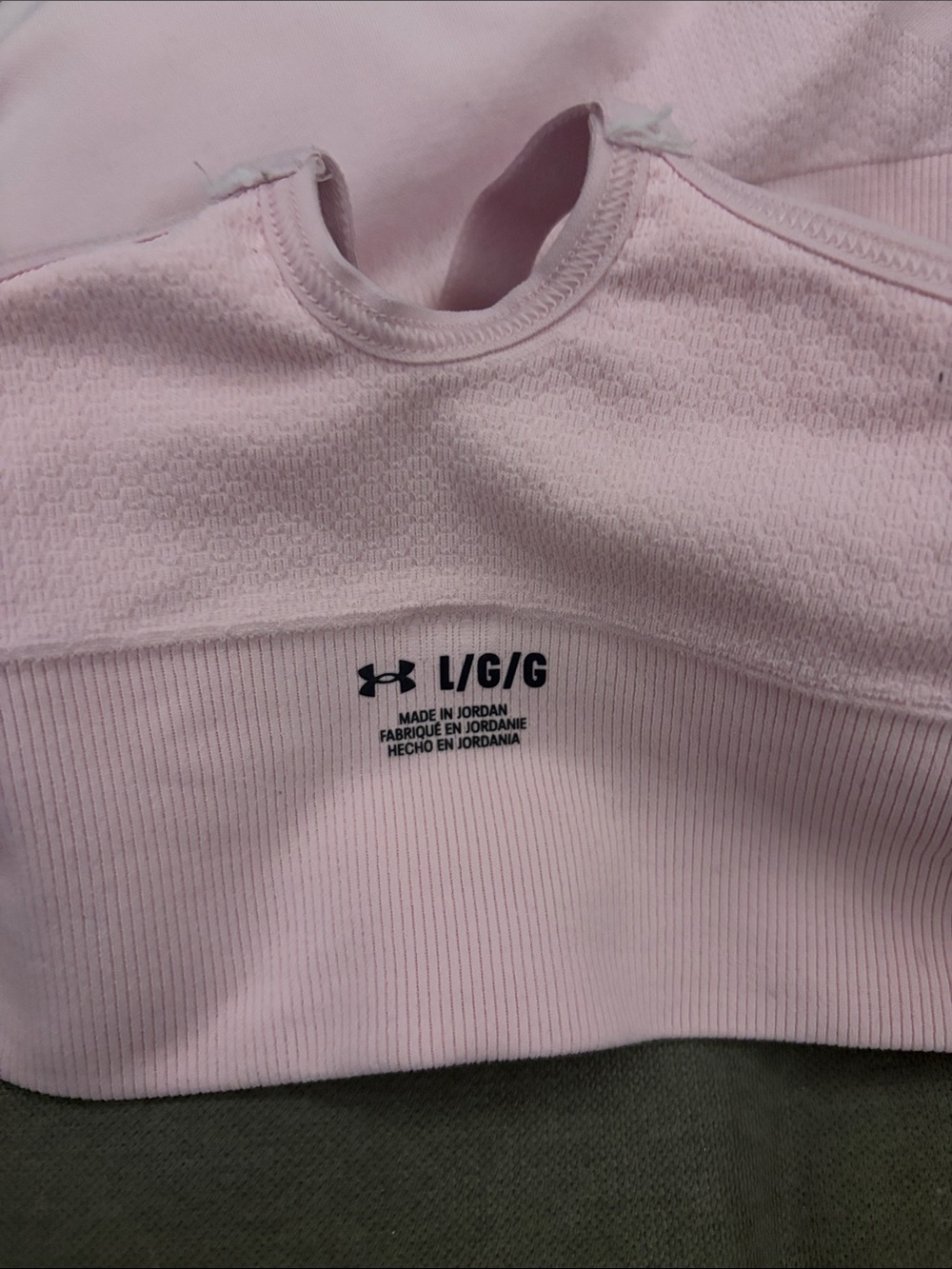 Under Armour Light Pink Seamless Crisscross Sports Bra - Picture 3 of 3
